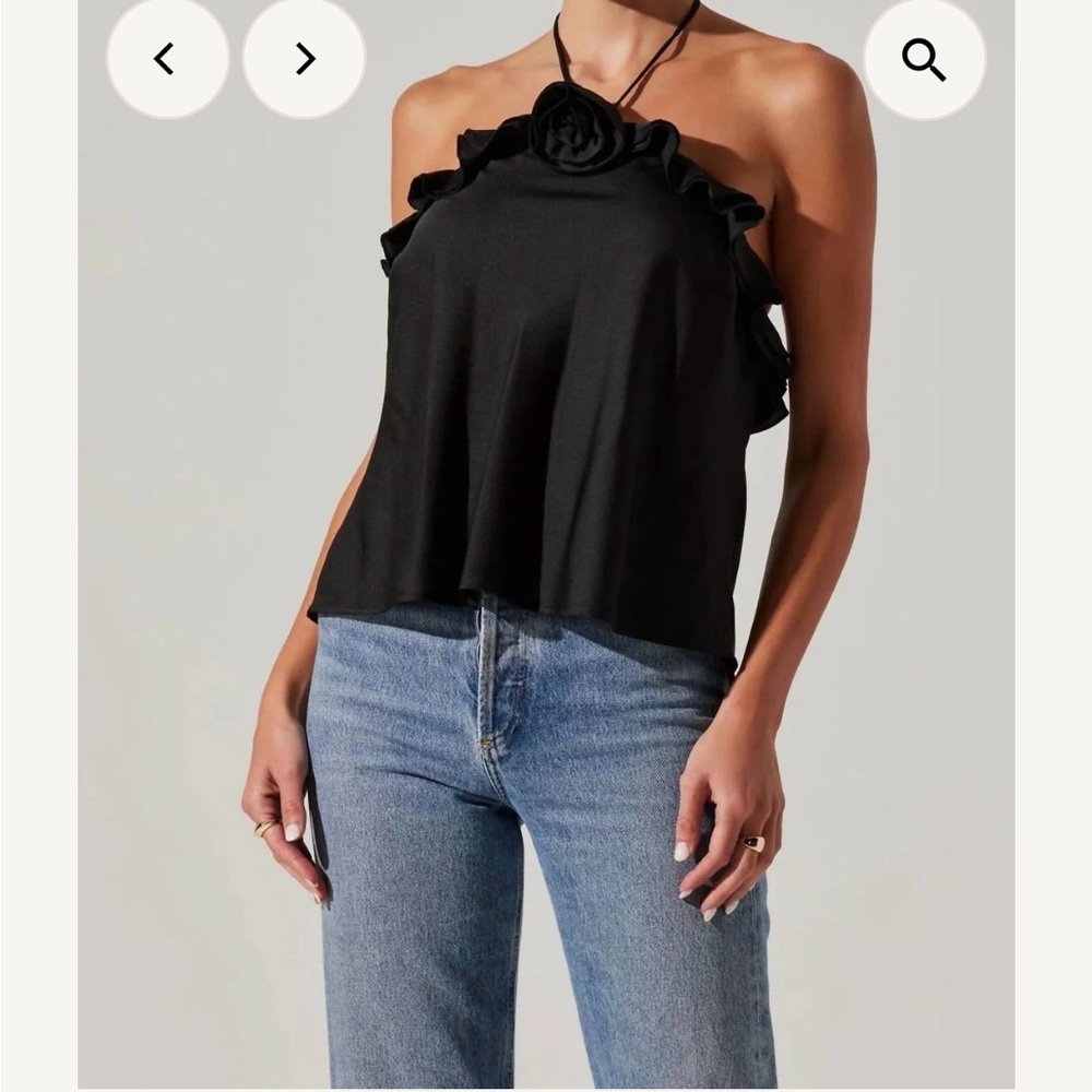ASTR Alix Rosette Halter Top